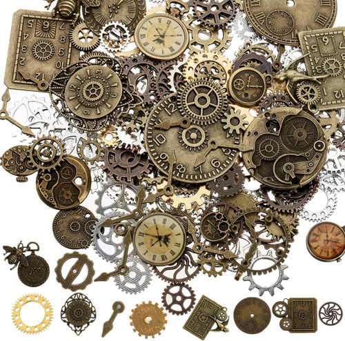 300 gram gears charms - gears, mixed
