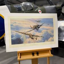 Fw190s  'SAVAGE SKIES' Art Print by Robert Taylor Signed by WW2 Luftwaffe Pilots