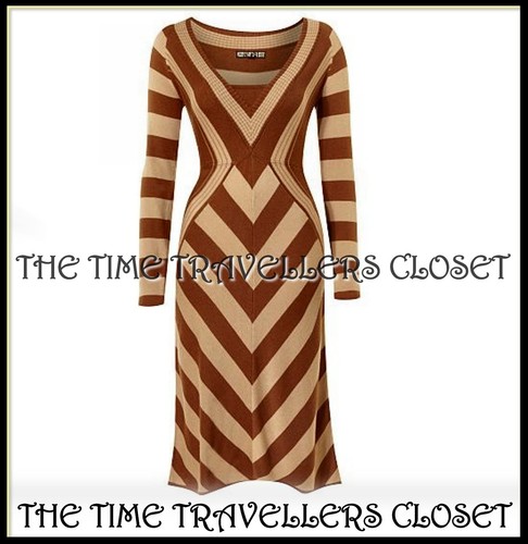 Bnwot biba beige brown - beige, striped
