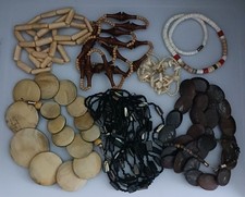 Vintage Necklaces Wood Bone