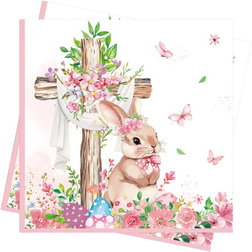 80Pcs-Easter Bunny Napkins