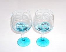 MALFY ITALY GIN 2 x GLASSES LARGE COCKTAIL BALLOONS GOBLETS 19.9CM TALL - UNUSED