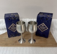 Selangor Pewter Goblets Model Number 2553 x2 In Original Boxes Vgc