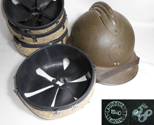 Leather black liner helmet