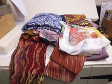 Lot of 11 Mainly Vintage Scarves Mixed Styles and Sizes Silk Chiffon