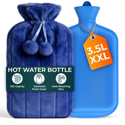 Large hot water bottle with - hot,