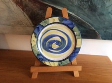 Vintage Rob Bibby Studio Pottery Plate Rob Bib Incised Mark