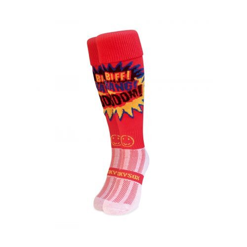 Wackysox biff bang boom red - biff,