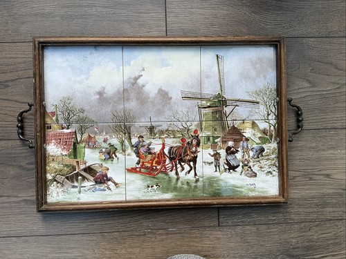 Vintage wooden tiled - vintage, serving
