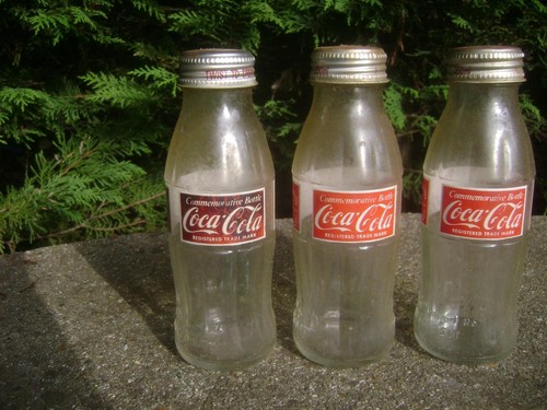 Glass coca cola bottles - 3,