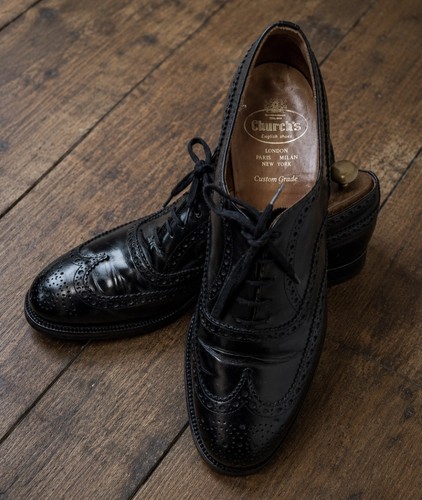 Fine black leather church s - black,