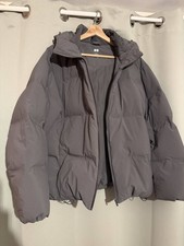 Uniqlo grey oversized puffer