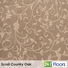 Scroll Country Oak Patterned