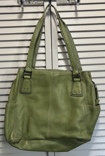 Fossil pebble satchel green - satchel,
