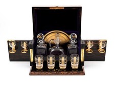 Antique burr walnut decanter - walnut,