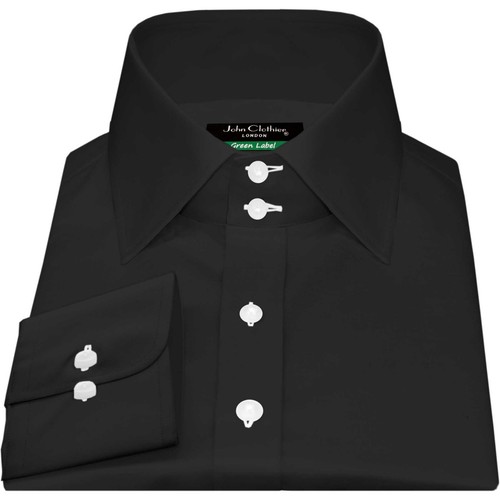 Contrast buttons black dress - buttons,
