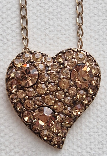 Pilgrim crystal heart pendant - heart,