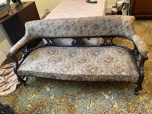 Antique parlour sofa - parlour,