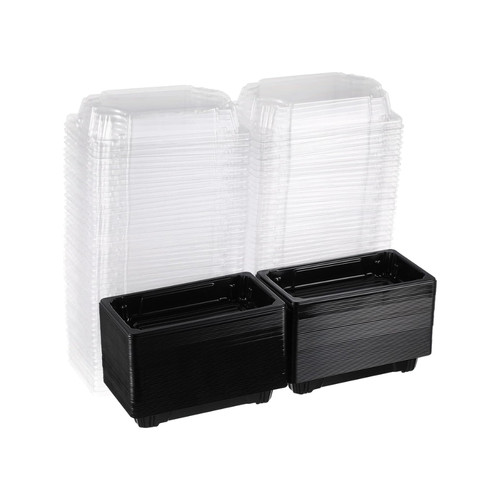 Pcs black sushi box with - 50,