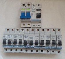 MIXED LOT OF VOLEX MCB'S  MAIN SWITCH AND RCD. ALL USED