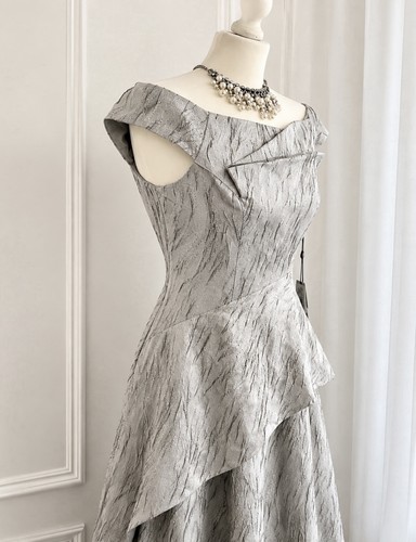 Adrianna papell grey jacquard - grey,