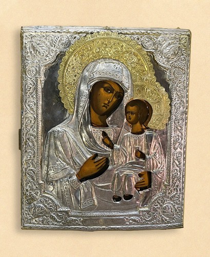 Antique russian icon - icon, mother