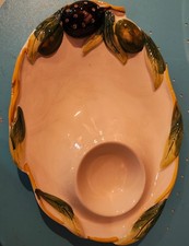 Vintage Italian Olive Dish/Plate with Cocktail Stick Holes