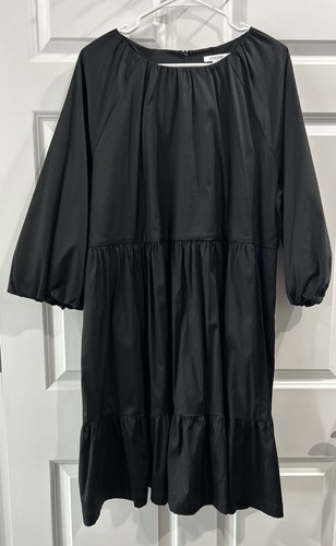 Nwt chicos black tiered poplin - tiered,