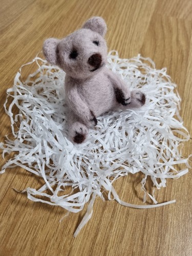 Handmade needle felted teddy - handmade,