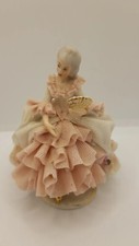 ANTIQUE DRESDEN PORCELAIN LADY