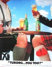 TUBORG Lager Beer Ad - Original 1990 ADVERT PRINT to Frame