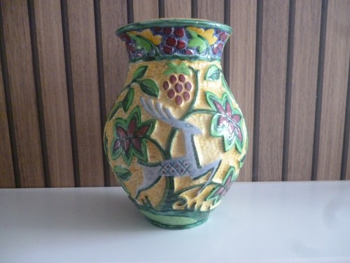 Crown devon majolica lamp - lamp, base