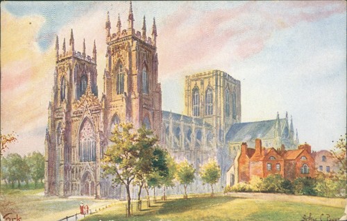 York cathedral 1910 tucks - york;, cathedral;1910;