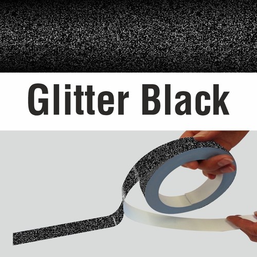 Glitter black car pinstripe - glitter,