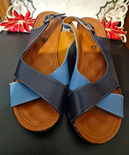 Pavers women blue leather - pavers,