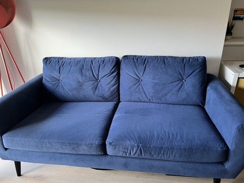 Blue navy velvet - navy, sofa