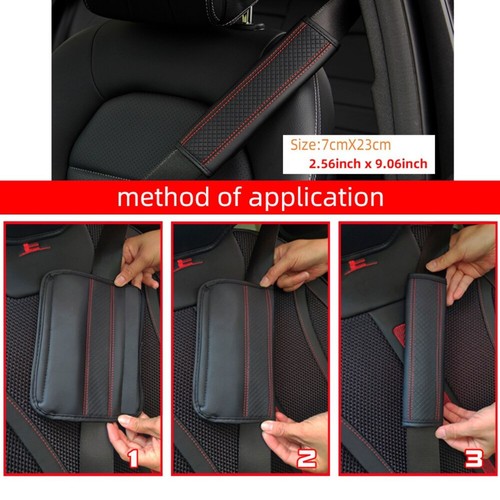 Car seat belt pads - seat, leather