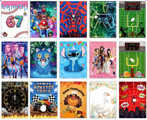 Pin the tail game - poster, set