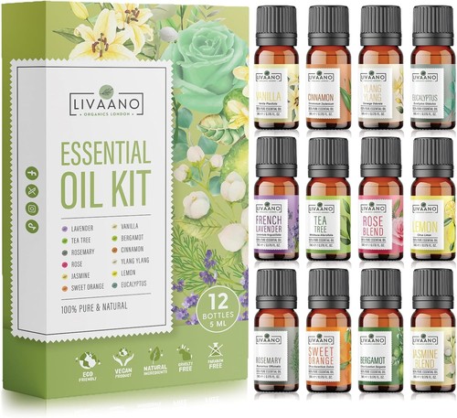 12x5ml essential oils - 12x5ml, 100%