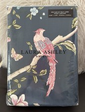 STUNNING BRAND NEW LAURA ASHLEY SUMMER PALACE MIDNIGHT CURTAINS 90 x 90 in