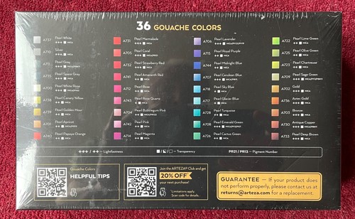 Arteza 36x gouache paints set - arteza,
