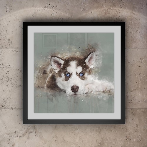 Husky wall art - art, dog