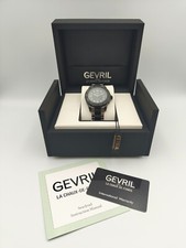 Gevril Seacloud 45mm Black Dial Swiss Automatic 3121B - Box & Papers - FREEPOST