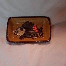 Jean Hampton Slipware Pottery Fish Rectangular 19.5 by 13cm