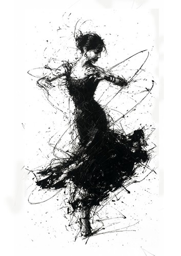 Dynamic dance illustration - dance,