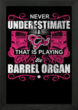 Barrel Organ Musician Framed
