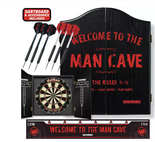 Winmau man cave dartboard - man,