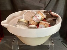 LARGE Grespots Digoin? France Vintage Stoneware French Dairy Dough Pouring Bowl