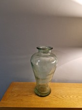 Large, vintage glass vase with a slightly green hue. Approx 18" (45 cm) tall