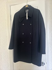 Navy Cocoon pea coat Size 10